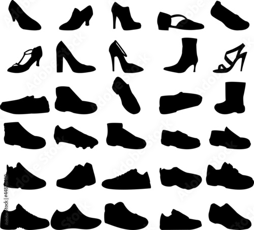 Collection of shoes - vector