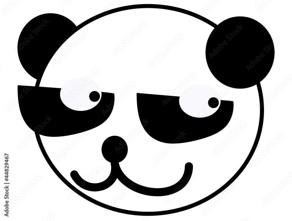 cute panda line art