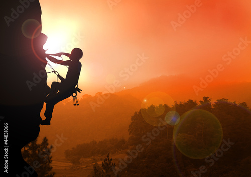 Mountain Climbing on Sunset