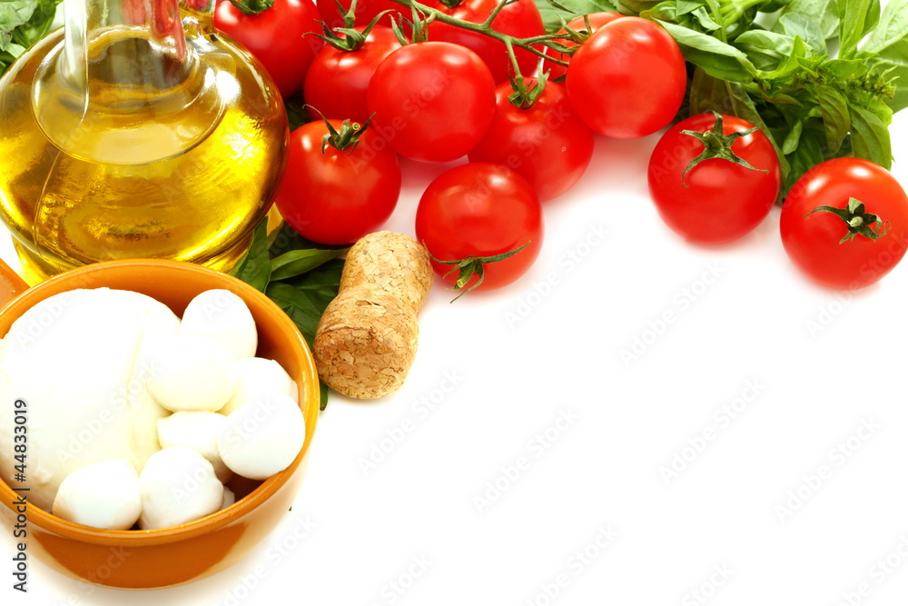 Ingredients for Italian salad. Ingredients for Italian salad.