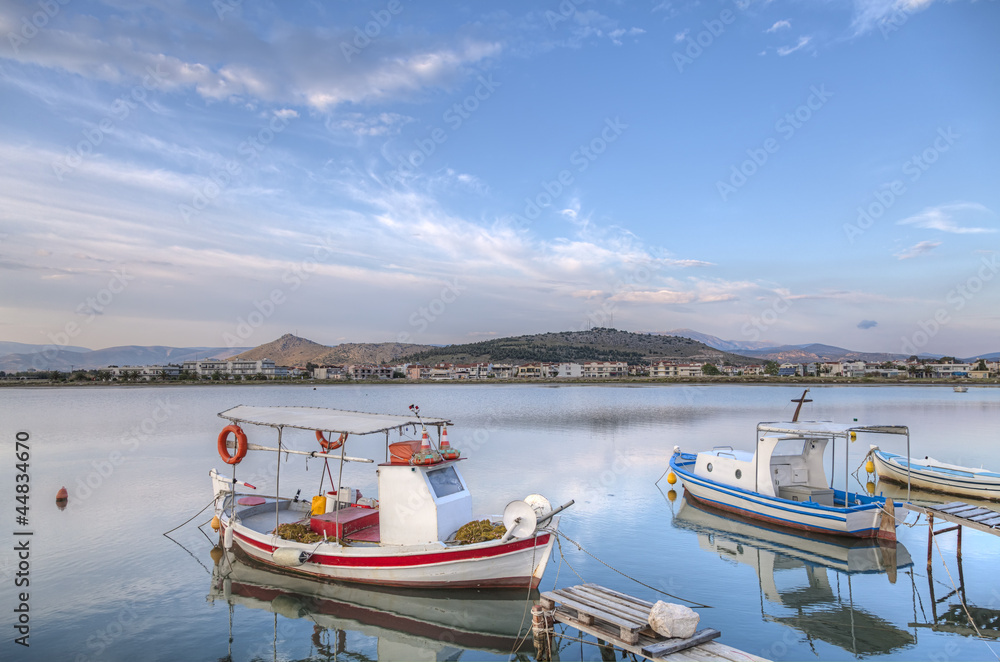 fishing boat in a greek island