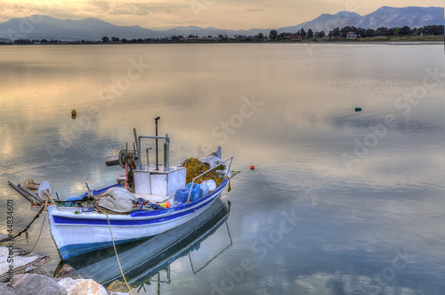 fishing boat in a greek island