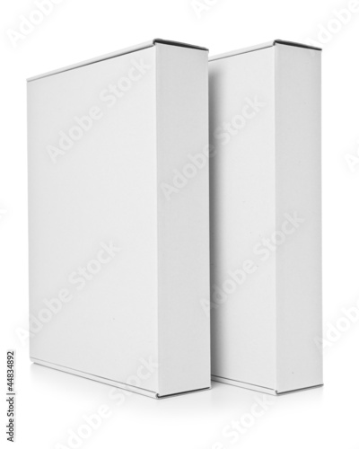 Two blank cardboard box