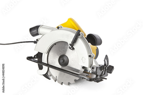 Circular saw on a white background