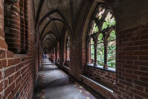 Gothic gallery in the Malbork castle in Poland #44836449