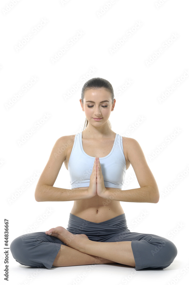 Young woman doing yoga exercise Young woman doing yoga exercise