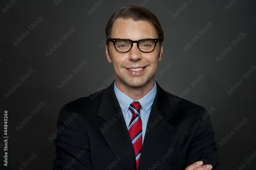 Closeup shot of smiling business executive Closeup shot of smiling business executive