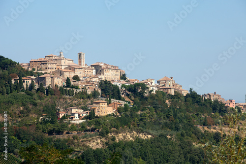 Panoramic View Of Montepulciano  Tuscany  Italy.