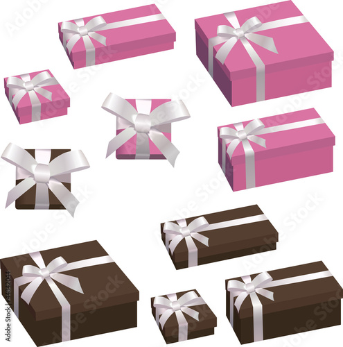 festive box with a bow