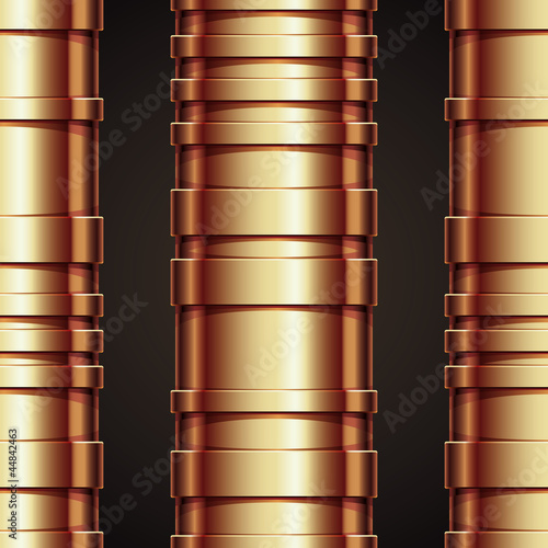 Copper pipeline seamless pattern.