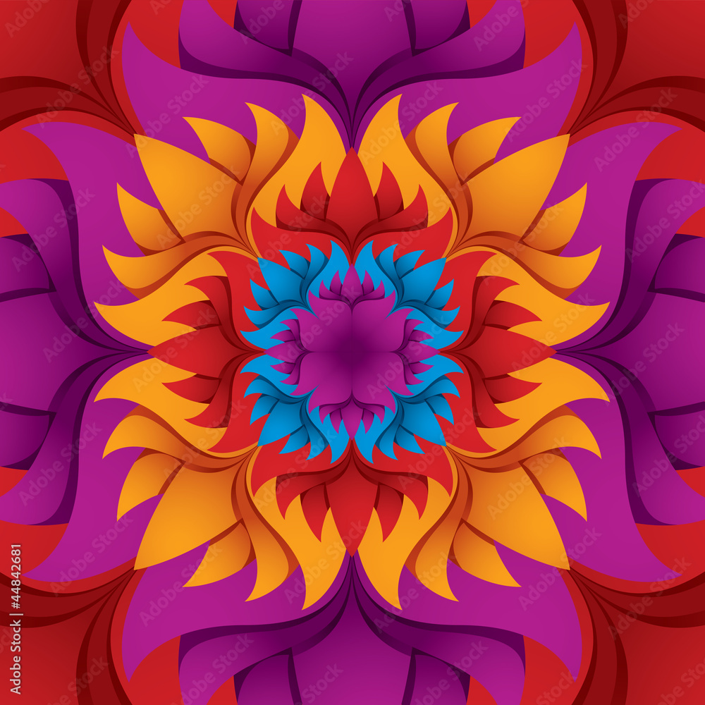 Colorful flower kaleidoscope background. Colorful flower kaleidoscope background.