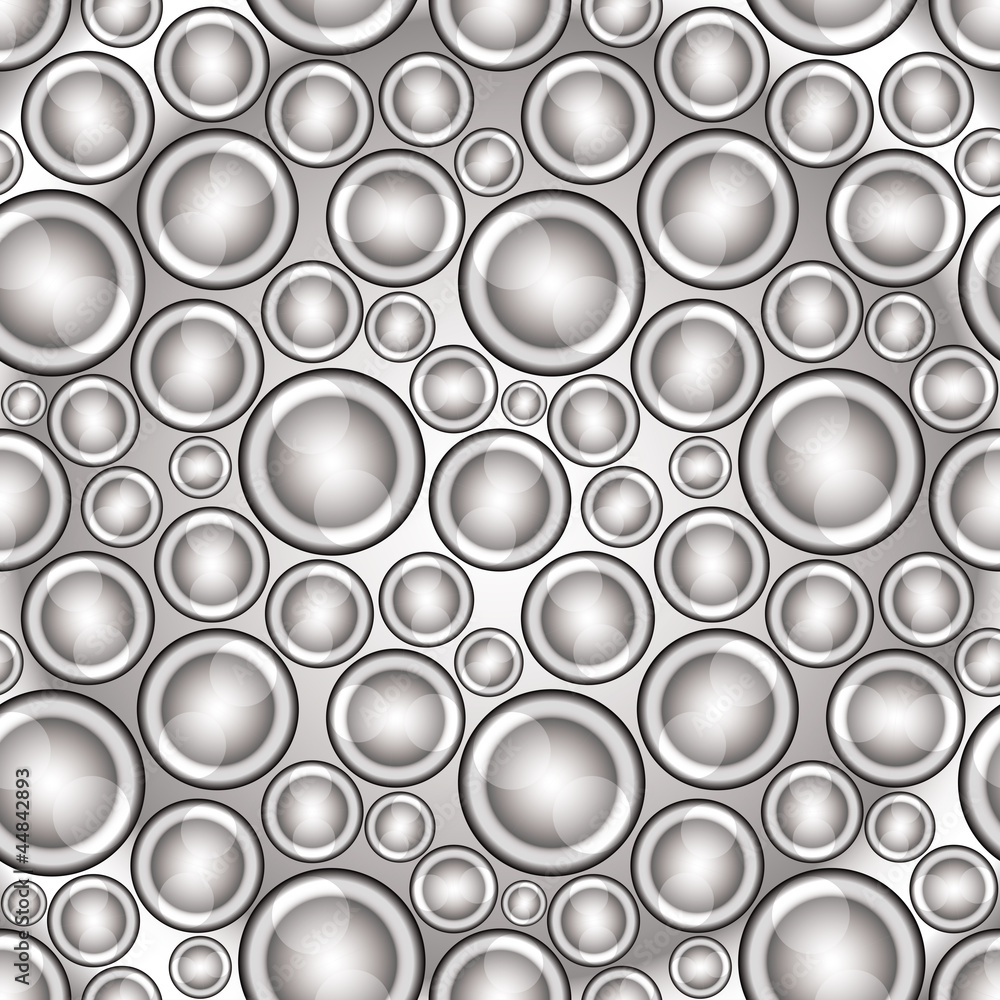 Monochrome sparkle circles seamless pattern.