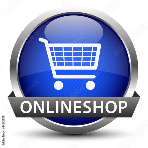 Onlineshop Button Blau