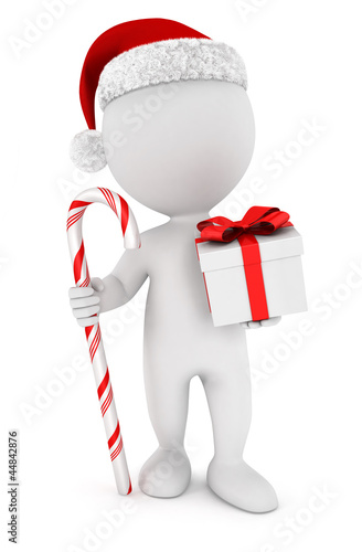 3d white people santa claus