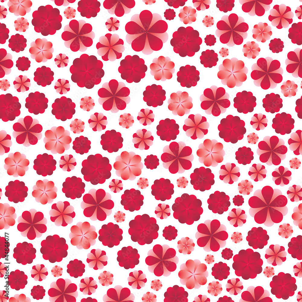 Pink flowers seamless pattern. Pink flowers seamless pattern.