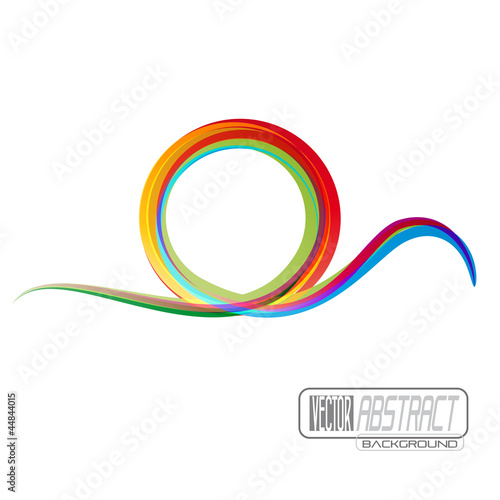 Vector rainbow wave background