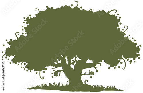 oak tree silhouette