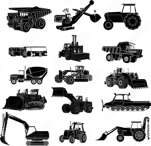 silhouette tractor