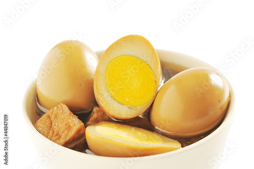 Hard-boiled egg and pork stew with sweet gravy