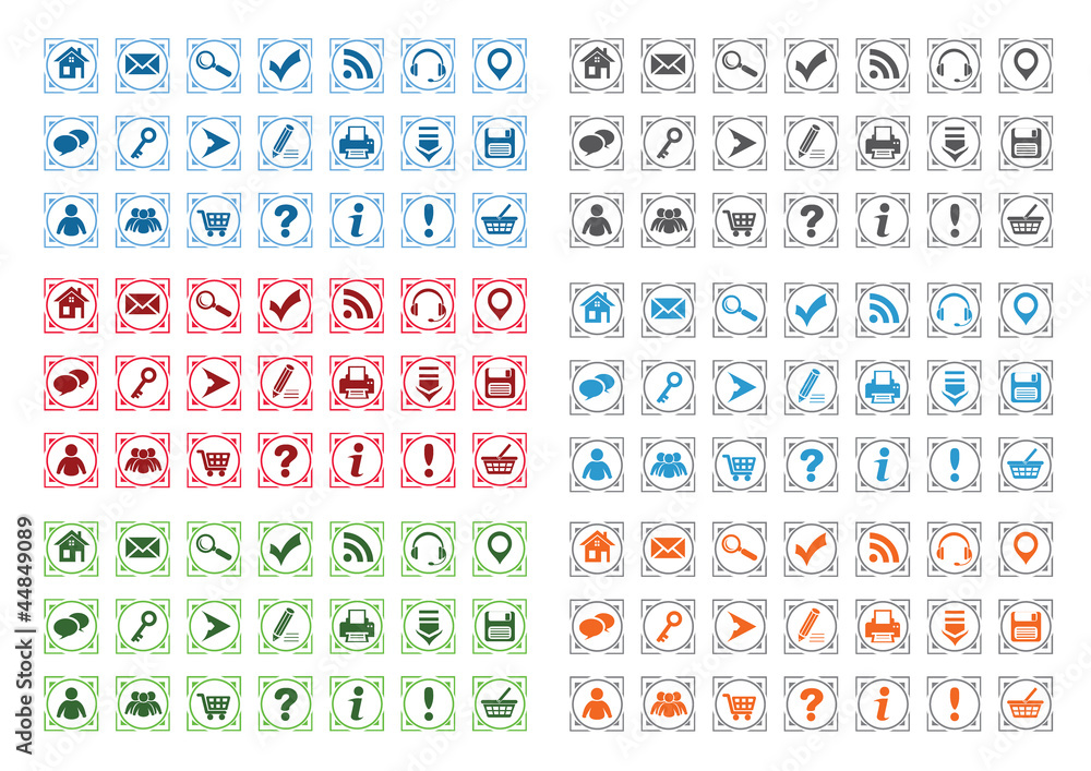 basic web icons set #12 - obrazy, fototapety, plakaty 