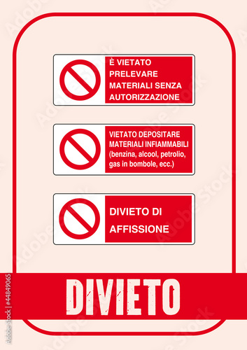 Segnale Divieto Kit 71
