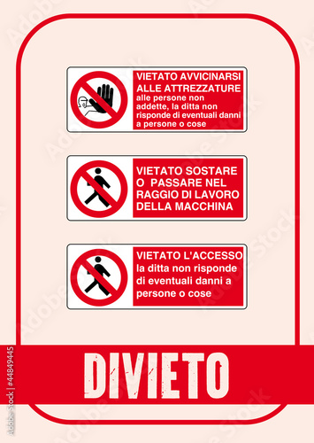 Segnale Divieto Kit 92