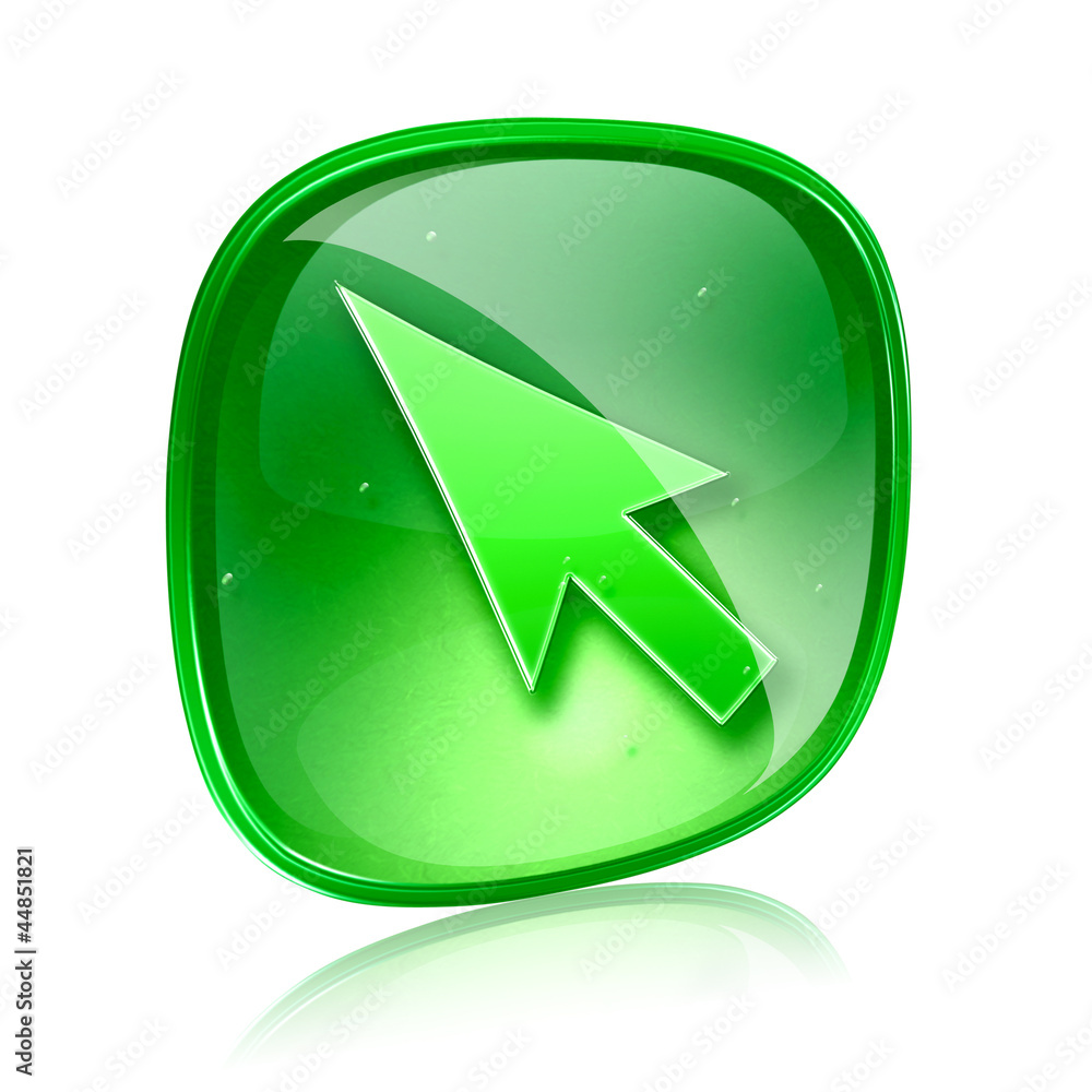 arrow icon green glass, isolated on white background arrow icon green glass, isolated on white background