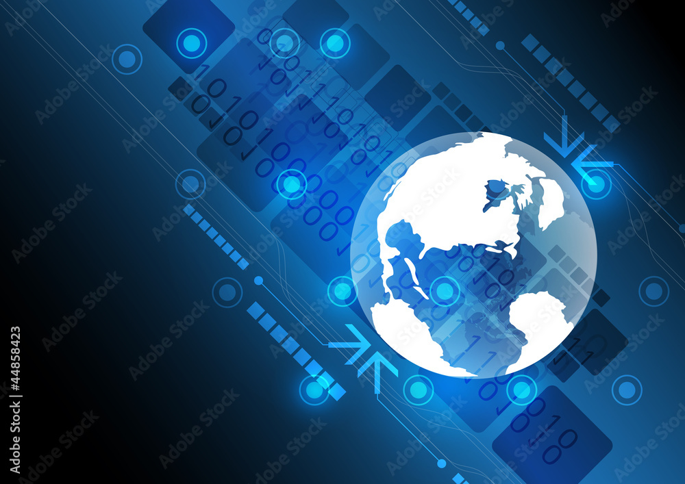 globe and technology background design globe and technology background design