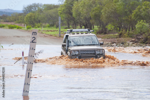 4WD crossing flooded road