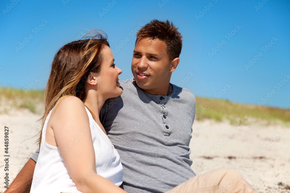 Couple Relaxing and Enjoying Their Summer Vacation Couple Relaxing and Enjoying Their Summer Vacation