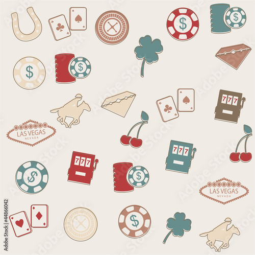 Las Vegas seamless pattern