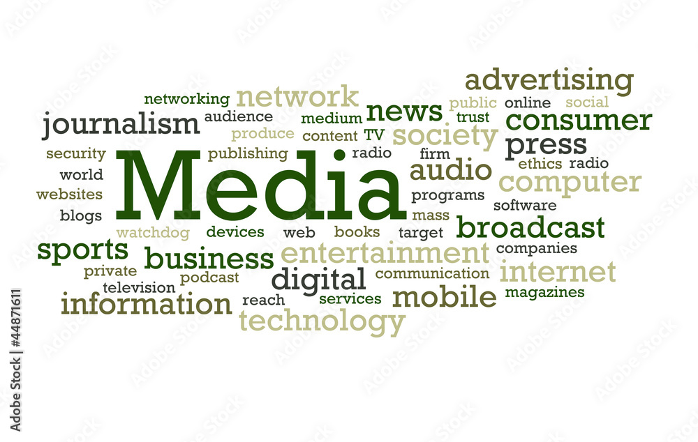 Media Word Cloud Stock Illustration Adobe Stock