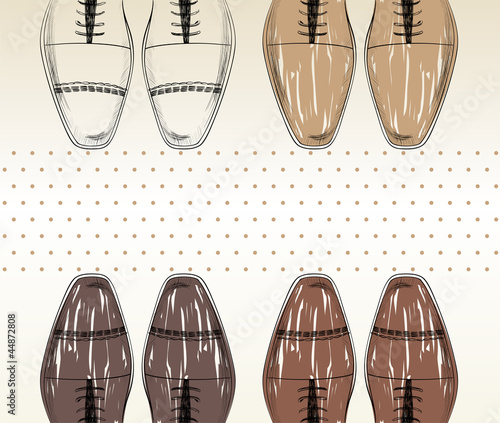 trendy fashion  shoes. Fashionable classical man's shoes.