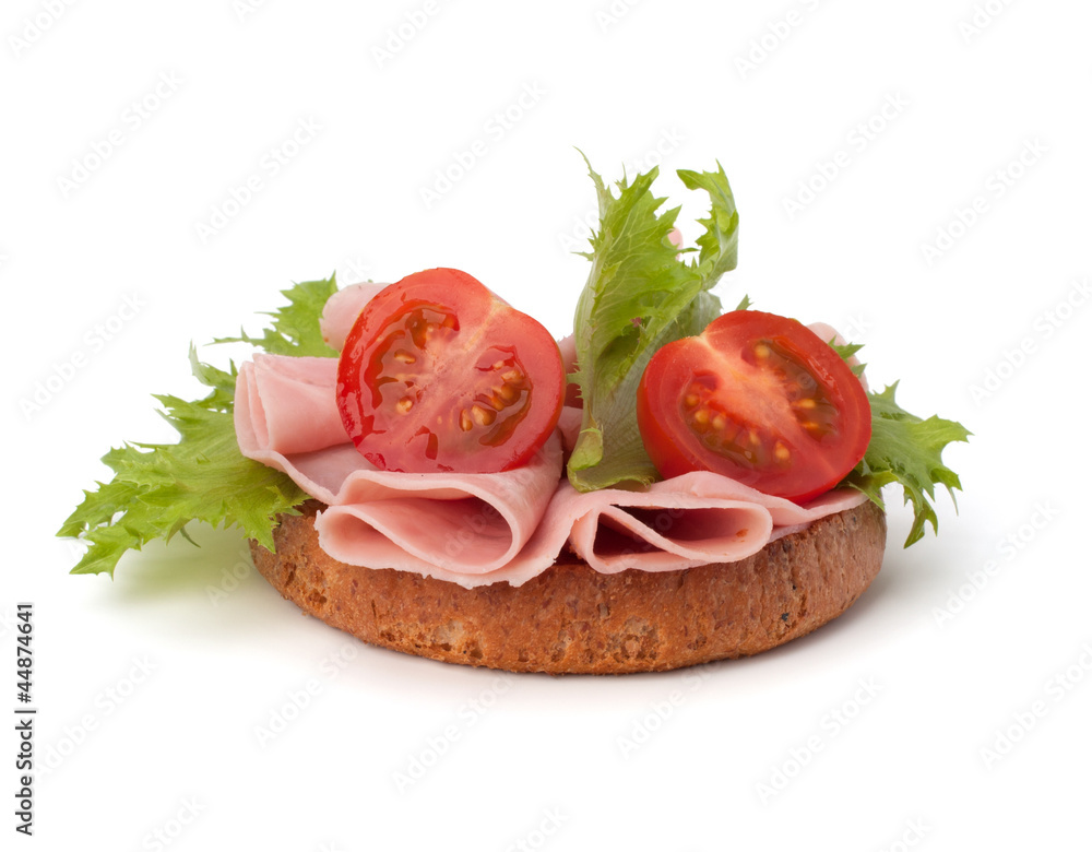 healthy sandwich with vegetable and smoked ham healthy sandwich with vegetable and smoked ham
