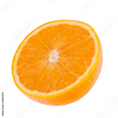 Sliced orange fruit half