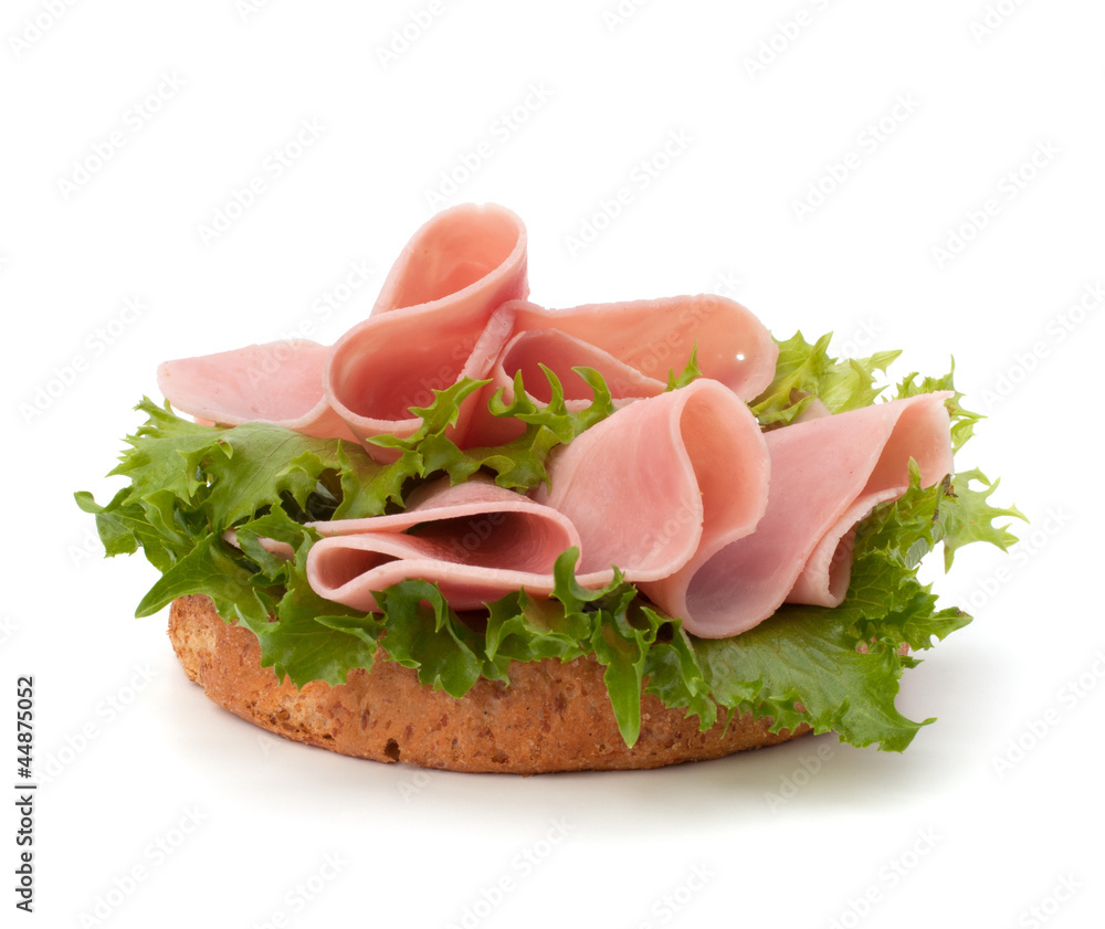 healthy sandwich with vegetable and smoked ham healthy sandwich with vegetable and smoked ham