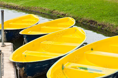 Boat at garden in Thailand photo