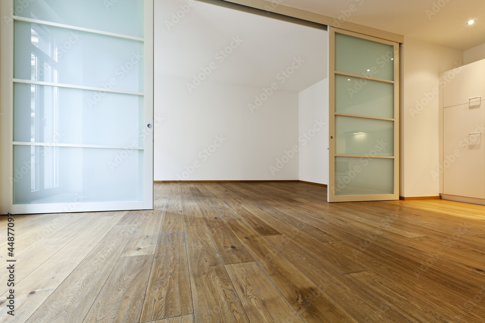 interior empty house with wooden floor interior empty house with wooden floor