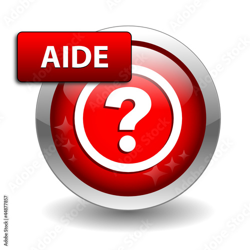 Bouton Web "AIDE" (service clients support en ligne assistance)