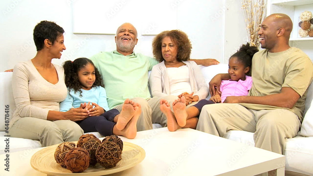 Three Generations African American Family Leisure Three Generations African American Family Leisure