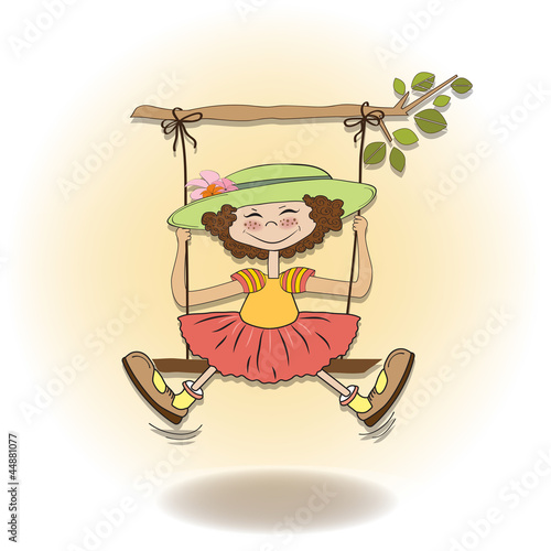 funny girl in a swing © Claudia Balasoiu