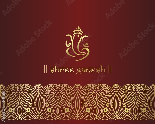 Ganesha, Diwali greetings card, royal Rajasthan, India
