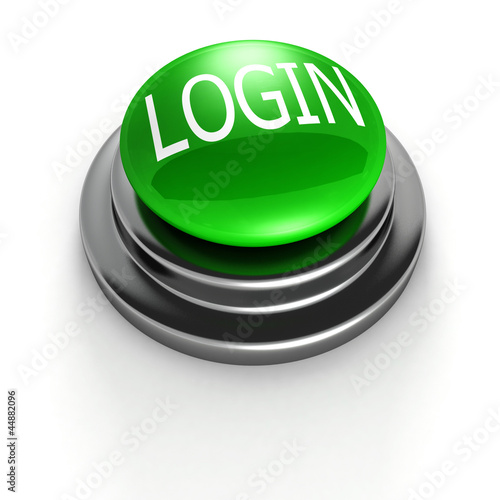 green login button on white background