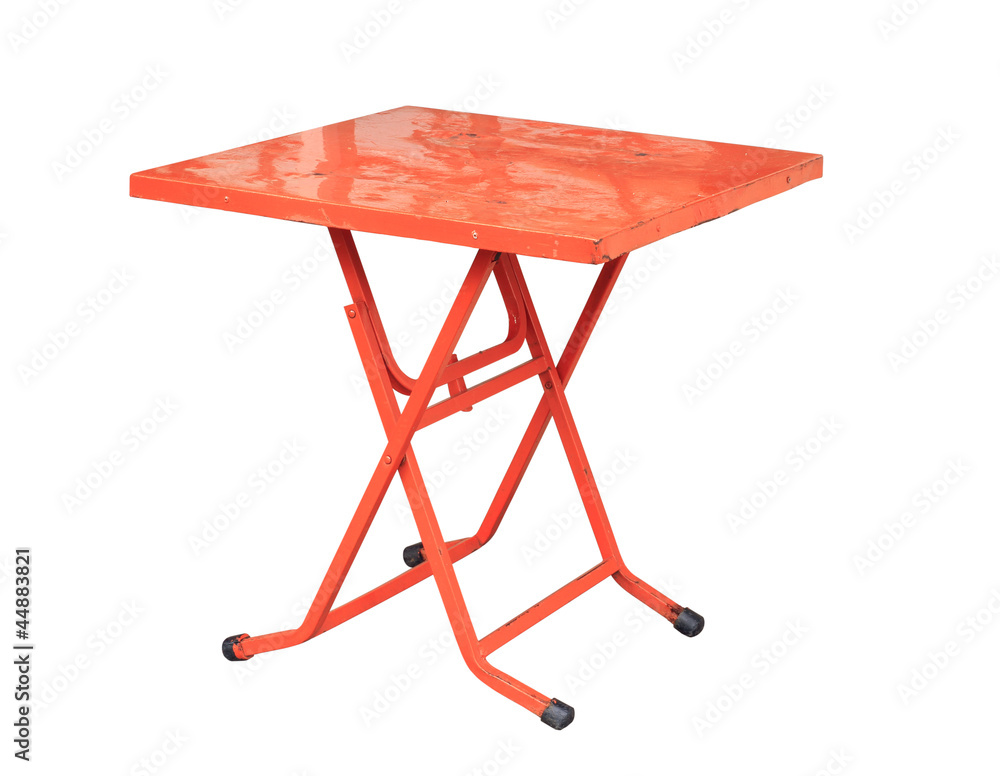 Vintage folding table isolated on white background Stock Photo Adobe