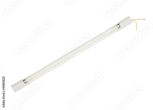 Photos Fluorescent lamp with batten fitting isolated on white backgroun