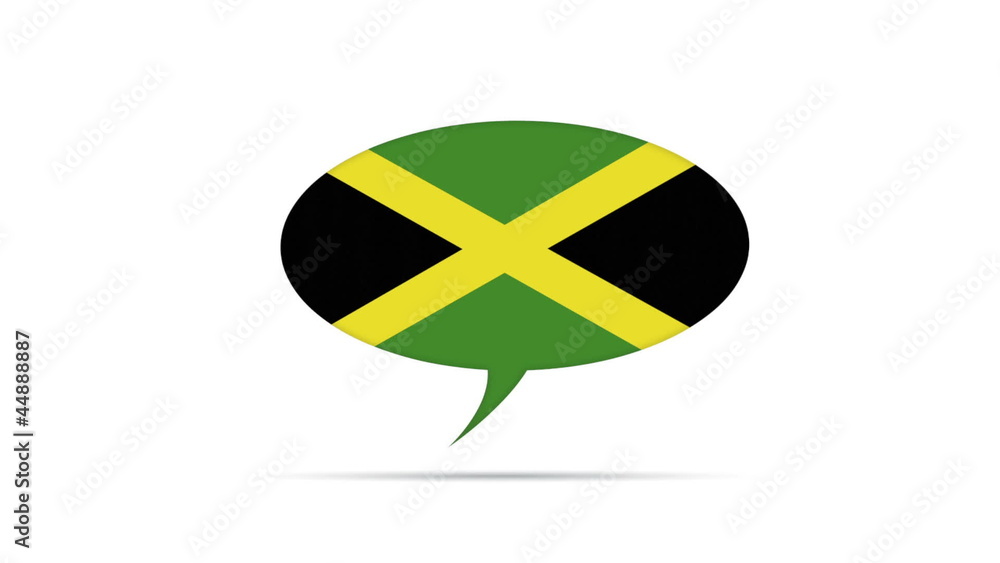 Jamaica Flag Speech Bubble Jamaica Flag Speech Bubble
