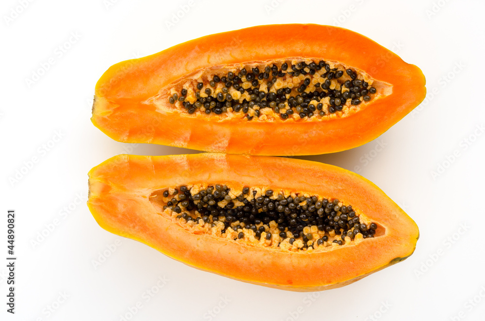 Halbierte Papaya Halbierte Papaya