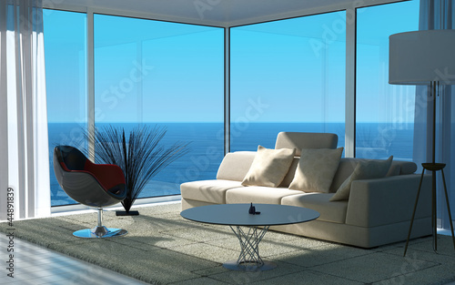 Bright white Beach loft