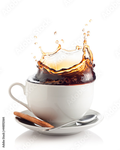 coffee splash in a cup