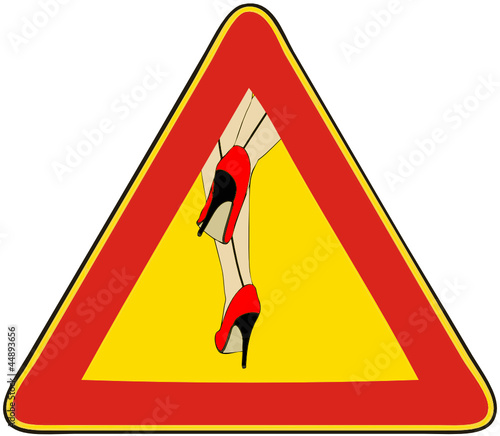 Cartello stradale - Attenzione High Heels